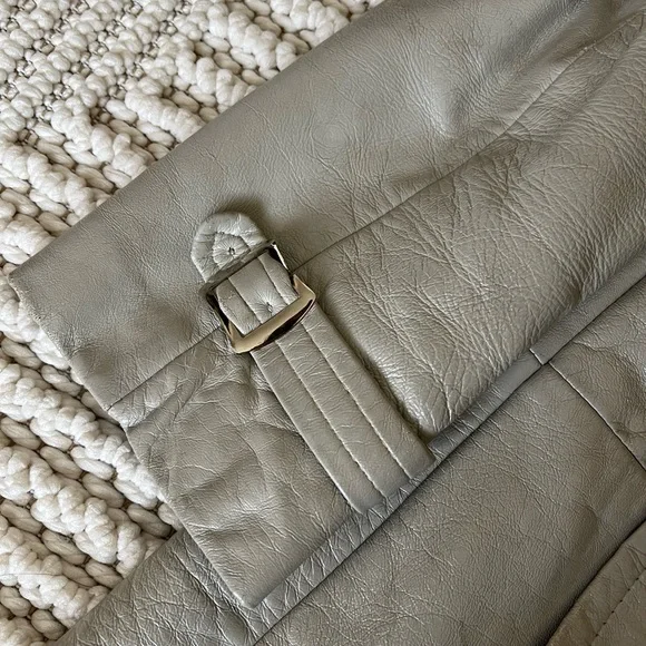 Vintage 60s/70s Fur leather Collar Coat - Picture 5 of 16